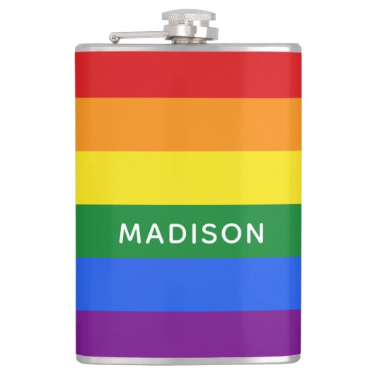 Maatkolf voor regenboogvlag heupfles (Voorkant)