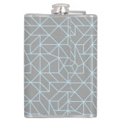 Maatkolf voor vinylvlokken - Geometisch blauw Heupfles (Achterkant)