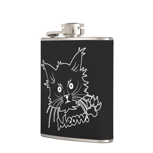 maatkolf voor zwarte kat heupfles (Links)