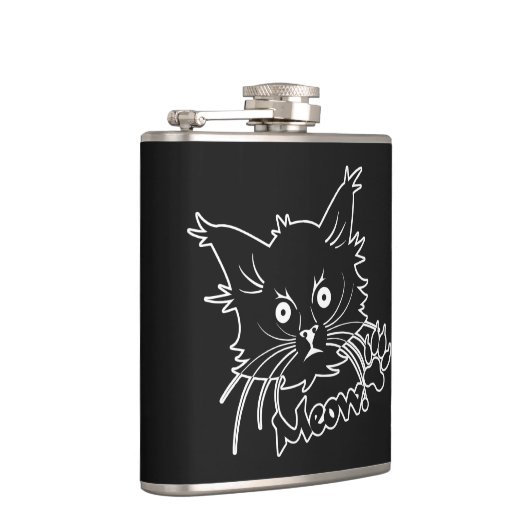 maatkolf voor zwarte kat heupfles (Rechts)