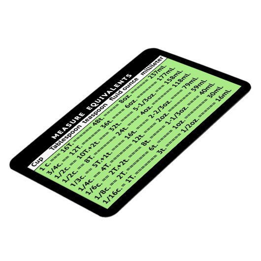 Maatregel Equivalent Pear Green Refkoelkast Magnet Magneet (Linkerzijde)