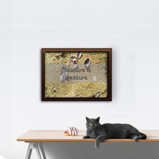 Maatregel is een schat wijsheid gezegde poster