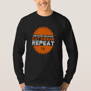 Maatregel Knippen Kranten Herhalen Hout T-shirt