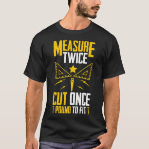 Maatregel tweemaal knippen één pond aan het bos-we t-shirt