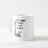 Maatregel tweemaal knippen eenmaal Funny Mug Koffiemok (Voorkant links)