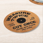 Maatregel Twice IV-hout Ronde Kartonnen Onderzetter (Gebogen)
