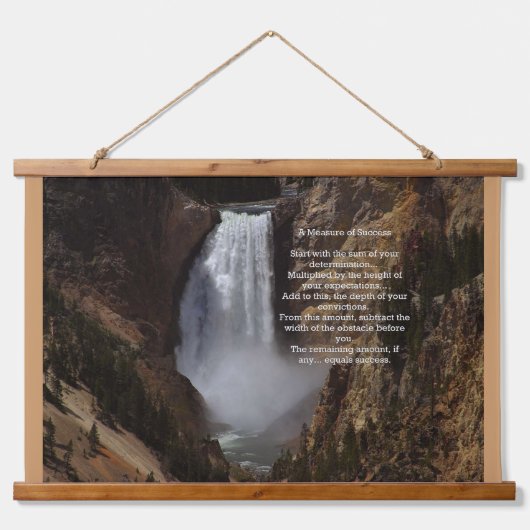 Maatregel van het Inspirerend Succes Hangend Wandkleed (Voorkant)