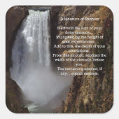 Maatregel van het Inspirerend Succes Vierkante Sticker (Voorkant)