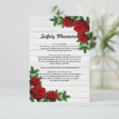 Maatregelen voor de veiligheid van rode rozen en p aankondiging (Staand voorkant)