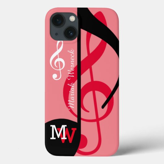 maatroze voor muzieknoten Case-Mate iPhone case (Achterkant)