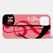 maatroze voor muzieknoten Case-Mate iPhone case (Achterkant (horizontaal))