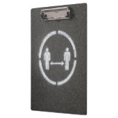 Maatschappelijk afstands-teken klembord (Links)