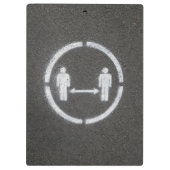 Maatschappelijk afstands-teken klembord (Achterkant)