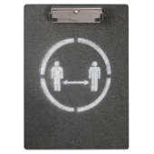 Maatschappelijk afstands-teken klembord (Voorkant)