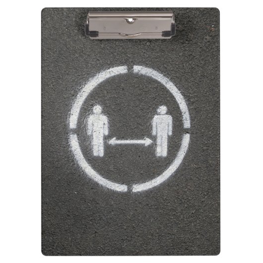Maatschappelijk afstands-teken klembord (Voorkant)