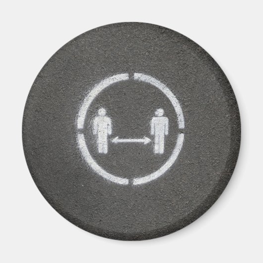 Maatschappelijk afstands-teken magneet (Voorkant)
