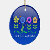 Maatschappelijk Arbeider, bloemontwerp Keramisch Ornament (Rechts)