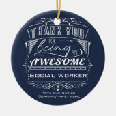 Maatschappelijk Arbeider Dank u wel Keramisch Ornament (Voorkant)