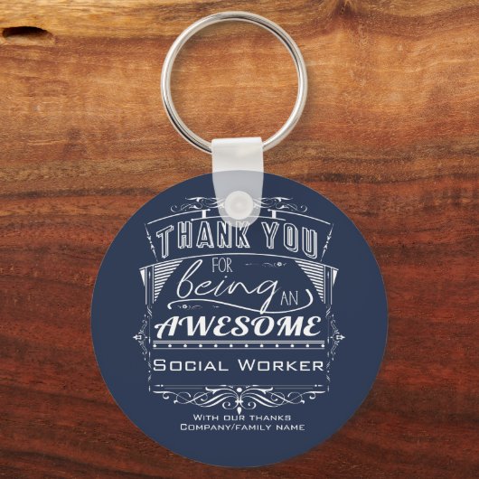 Maatschappelijk Arbeider Dank u wel Sleutelhanger (Voorkant)