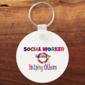 Maatschappelijk Arbeider die bestemd is om anderen Sleutelhanger (Achterkant)