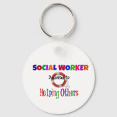 Maatschappelijk Arbeider die bestemd is om anderen Sleutelhanger (Achterkant)