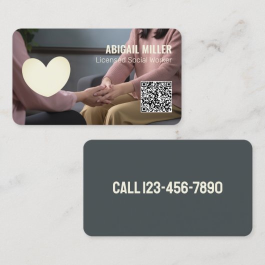 Maatschappelijk Arbeider Douane QR Visitekaartje (Voorkant / Achterkant)