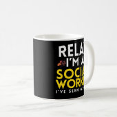 Maatschappelijk Arbeider Funny Gag Coffee Mok Mast (Voorkant rechts)