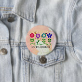Maatschappelijk Arbeider, Pastel Springtime-design Ronde Button 7,6 Cm (In situ)