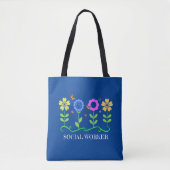 Maatschappelijk Arbeider, Pastel Springtime-design Tote Bag (Voorkant)