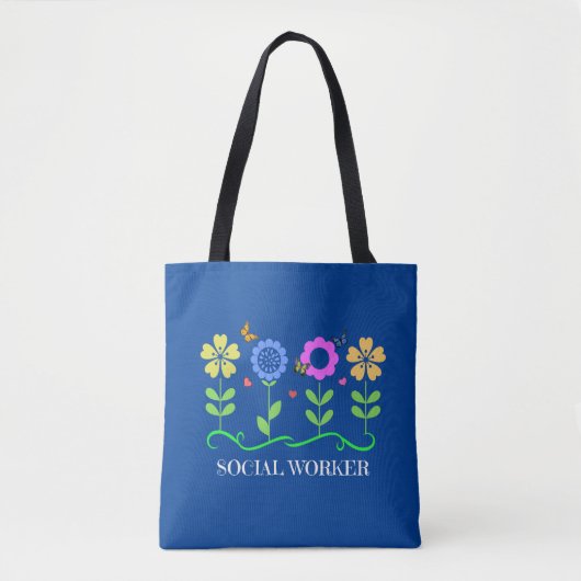 Maatschappelijk Arbeider, Pastel Springtime-design Tote Bag (Voorkant)