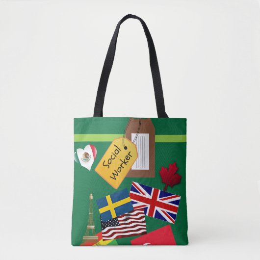 Maatschappelijk Arbeider, Wereldreiziger Tote Bag (Voorkant)