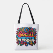 Maatschappelijk Arbeider Werk MSW Gift Masters Tote Bag (Achterkant)