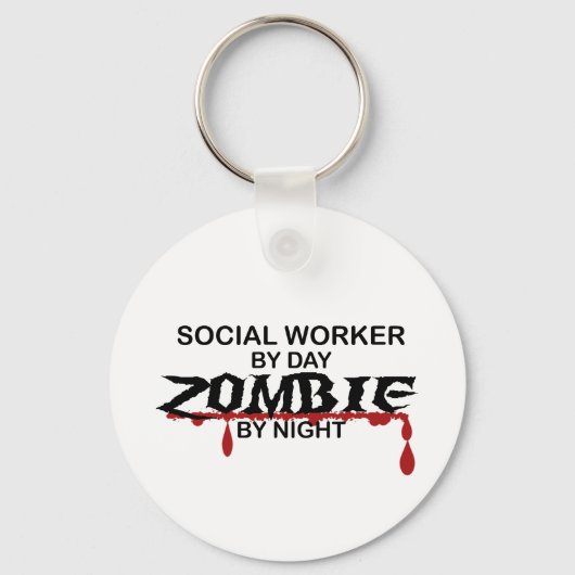 Maatschappelijk Arbeider Zombie Sleutelhanger (Voorkant)