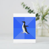 Maatschappelijk Awkward Penguin Advice Animal Meme Briefkaart (Staand voorkant)