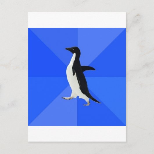 Maatschappelijk Awkward Penguin Advice Animal Meme Briefkaart (Voorkant)