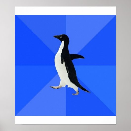 Maatschappelijk Awkward Penguin Advice Animal Meme Poster (Voorkant)