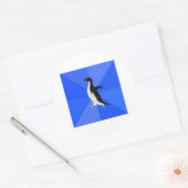 Maatschappelijk Awkward Penguin Advice Animal Meme Ronde Sticker (Envelop)