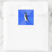 Maatschappelijk Awkward Penguin Advice Animal Meme Ronde Sticker (Tas)