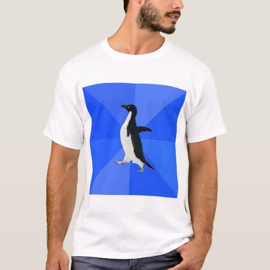 Maatschappelijk Awkward Penguin Advice Animal Meme T-shirt (Voorkant)