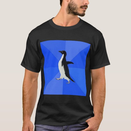 Maatschappelijk Awkward Penguin Advice Animal Meme T-shirt (Voorkant)