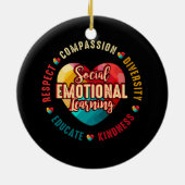 Maatschappelijk Emotioneel Leren Hartadviseur lera Keramisch Ornament (Achterkant)