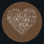 Maatschappelijk Emotioneel Leren Hartadviseur lera Ronde Sticker<br><div class="desc">Sociale Emotional Learning Heart Counselor Teacher Green Gift. Perfect gift voor je vader,  moeder,  papa,  mannen,  vrouwen,  vriend en familieleden op de dag van de Thanksgiving,  kerstdag,  Moederdag,  vaderdag,  4 juli,  1776 Onafhankelijke dag,  Veteranendag,  Halloween Dag,  Patrick's Day</div>