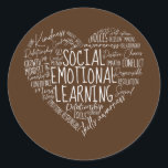 Maatschappelijk Emotioneel Leren Hartadviseur lera Ronde Sticker<br><div class="desc">Sociale Emotional Learning Heart Counselor Teacher Green Gift. Perfect gift voor je vader,  moeder,  papa,  mannen,  vrouwen,  vriend en familieleden op de dag van de Thanksgiving,  kerstdag,  Moederdag,  vaderdag,  4 juli,  1776 Onafhankelijke dag,  Veteranendag,  Halloween Dag,  Patrick's Day</div>
