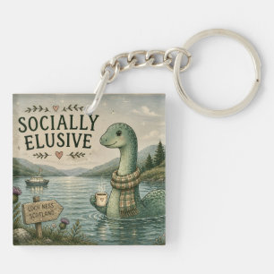 Maatschappelijk ontoegankelijke Nessie gezellige c Sleutelhanger