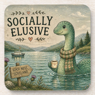 Maatschappelijk ontoegankelijke Nessie knusse cryp Bier Onderzetter