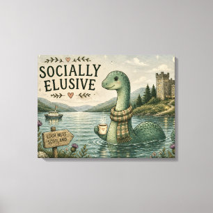 Maatschappelijk ontoegankelijke Nessie knusse cryp Canvas Afdruk