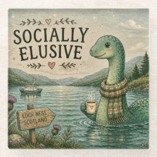 Maatschappelijk ontoegankelijke Nessie knusse cryp Glazen Onderzetter