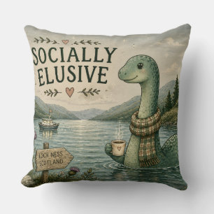 Maatschappelijk ontoegankelijke Nessie knusse cryp Kussen