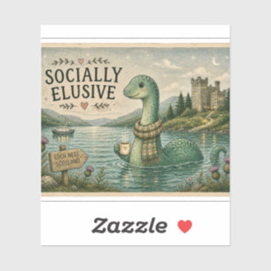Maatschappelijk ontoegankelijke Nessie knusse cryp Sticker