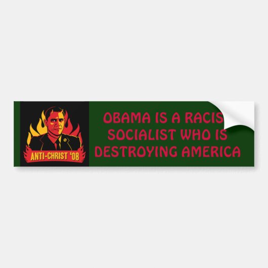 Maatschappelijk socialist Obama Bumpersticker (Voorkant)
